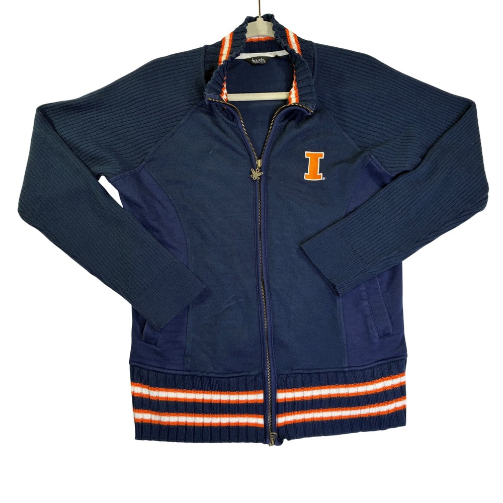 Touch by Alyssa Milano University of Illinois Fighting Illini Zip Sweater Large